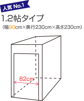 人気No.1 1.2帖タイプ
