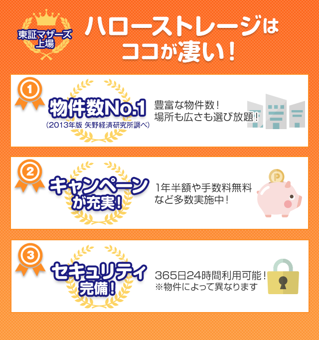ハローストレージはココが凄い！